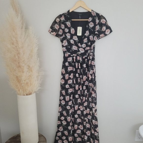 NWT Floral chiffon forever21 maxi dress - Picture 2 of 5